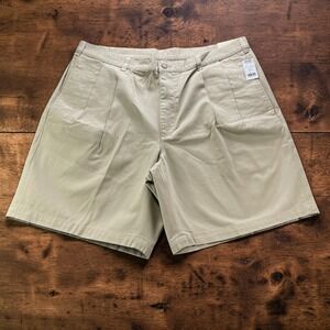 NEW Vintage Brooks Brothers Sport Mens 40 Pleated Chino Shorts 9" Khaki Tan